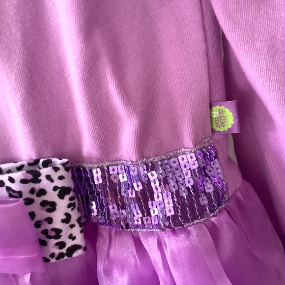 Dolly & Me Girl And 18” Doll Matching Outfits Set Size 10 Purple Tunic Leggings - Picture 7 of 15